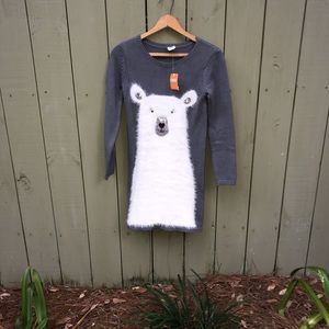 Gymboree new polar bear Xmas sweater dress